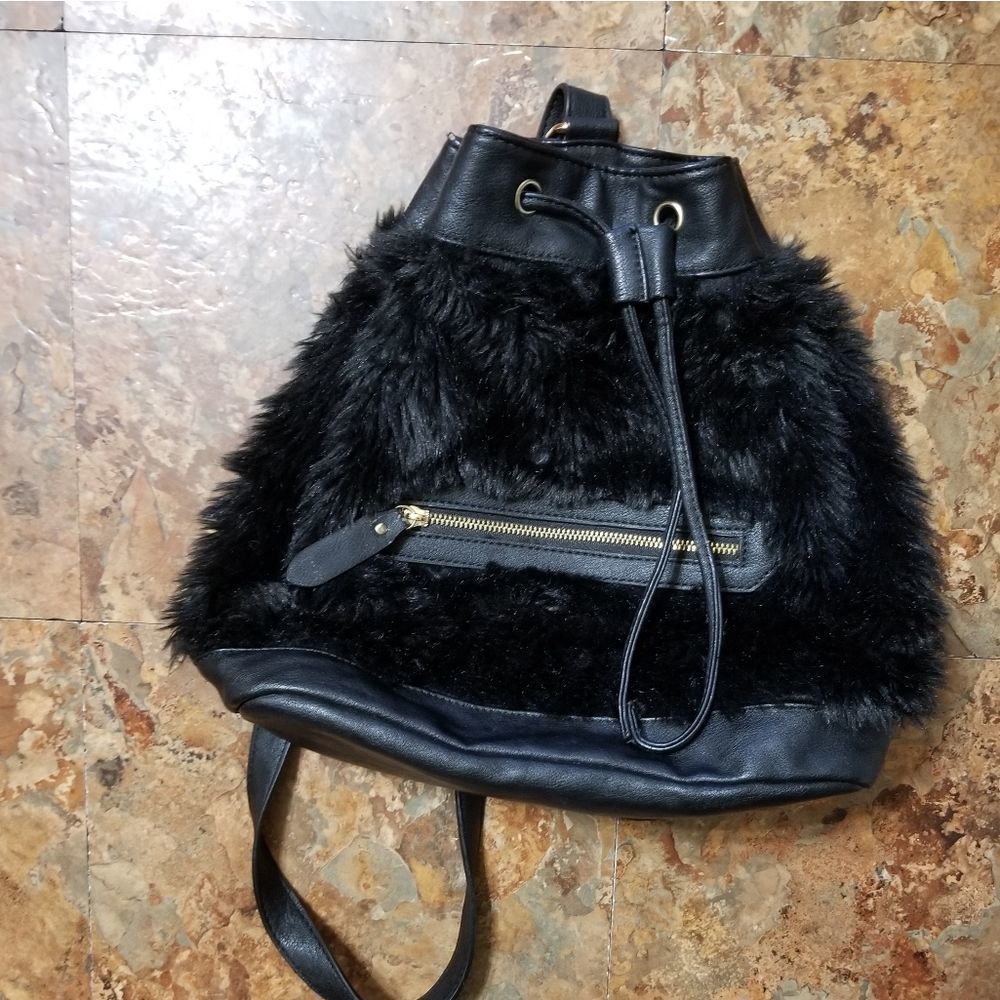 *3 for $15* Fiona Lang Faux Fur Backpack